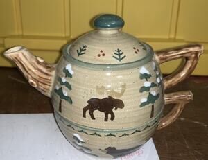 Teapot W/Cup - SONOMA HOME Lodge - Cabin/Tree/Duck/Moose/Bear